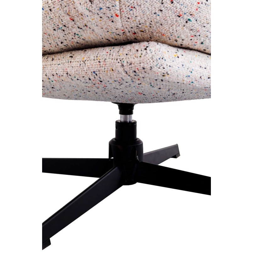 Fauteuil pivotant et repose-pieds blancs - Columbia - Kare Design