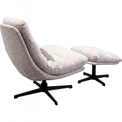 Fauteuil pivotant et repose-pieds Columbia Kare Design