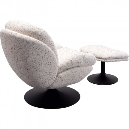 Swivel Armchair with stool Stanford Kare Design