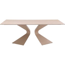 Eettafel Gloria Travertino 200x100cm macchiato Kare Design