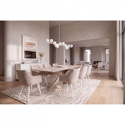 Eettafel Gloria Travertino 200x100cm macchiato Kare Design