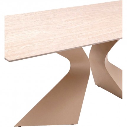 Eettafel Gloria Travertino 200x100cm macchiato Kare Design