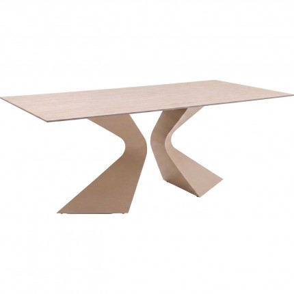 Eettafel Gloria Travertino 200x100cm macchiato Kare Design