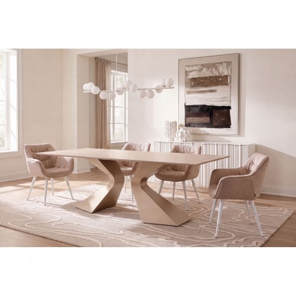 Eettafel Gloria Travertino 200x100cm macchiato Kare Design