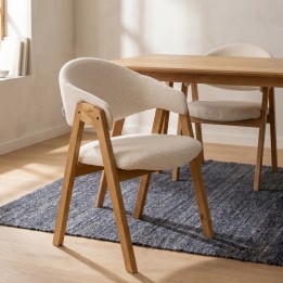 Chair with armrests Julius cream Kare Design