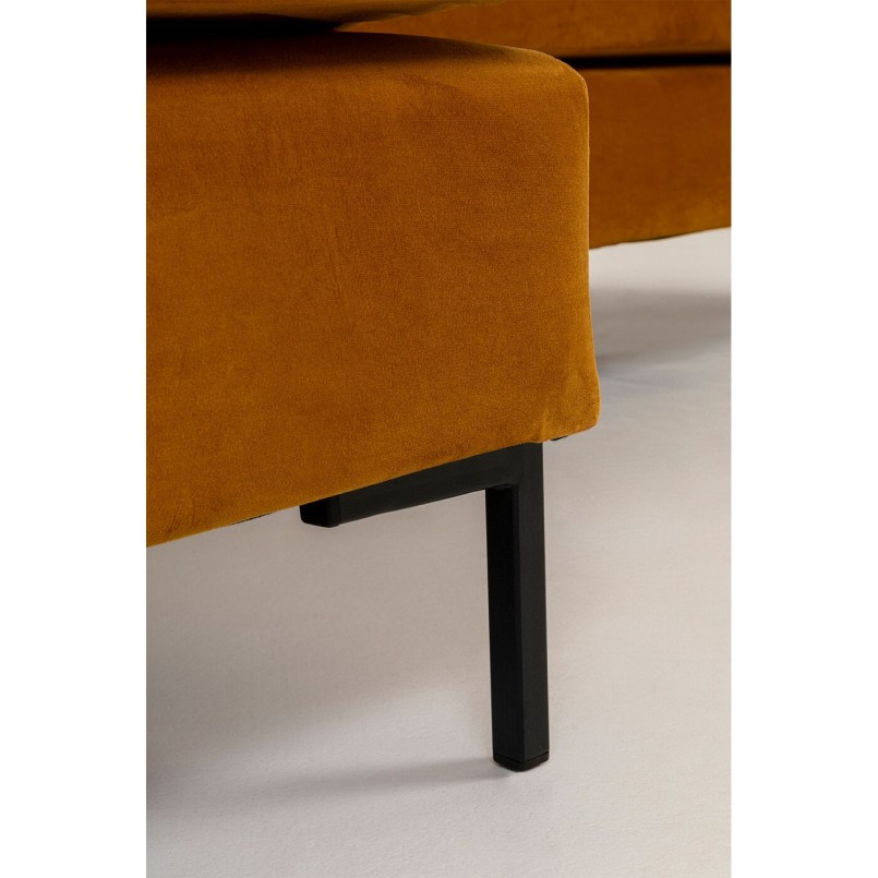 Canapé angle Gianni Velvet or 290cm gauche