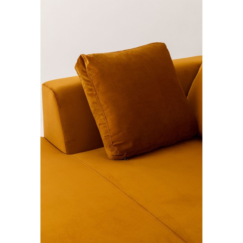 Canapé angle Gianni Velvet or 290cm gauche