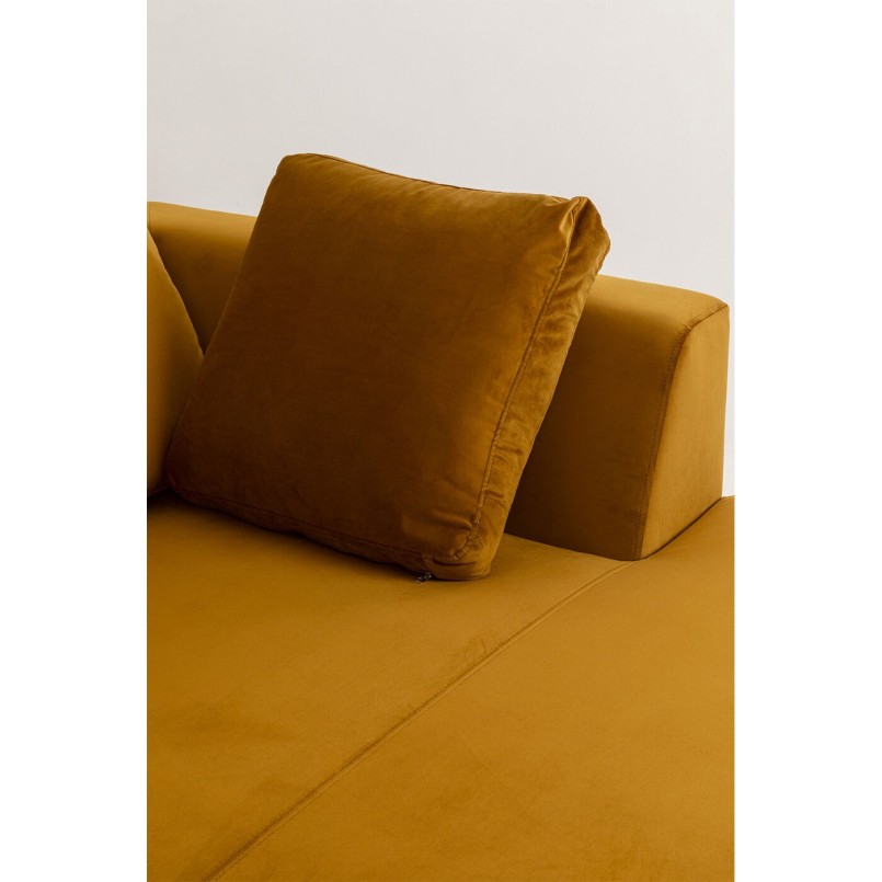 Canapé angle Gianni Velvet or 290cm droit