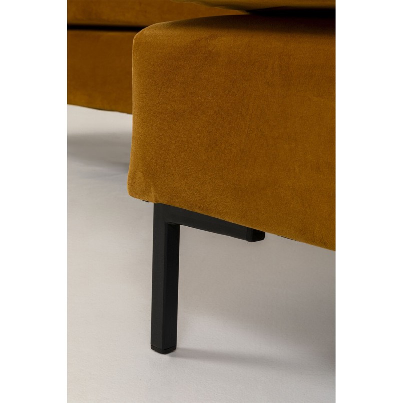 Canapé angle Gianni Velvet or 290cm droit