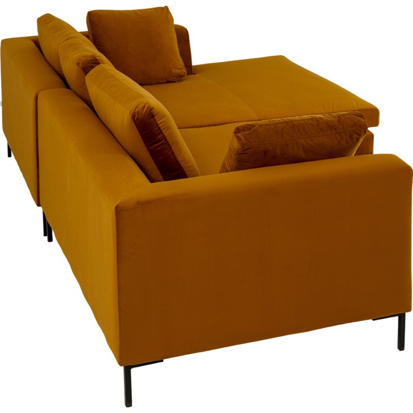 Canapé angle Gianni Velvet or 290cm droit