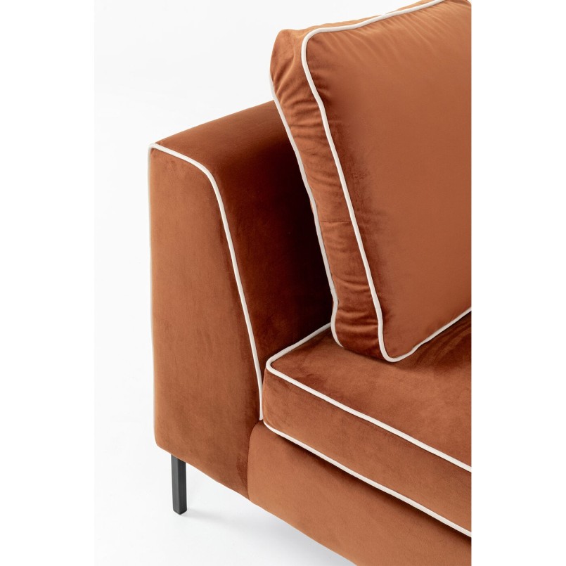 Canapé angle Gianni Pipe marron 290cm droite