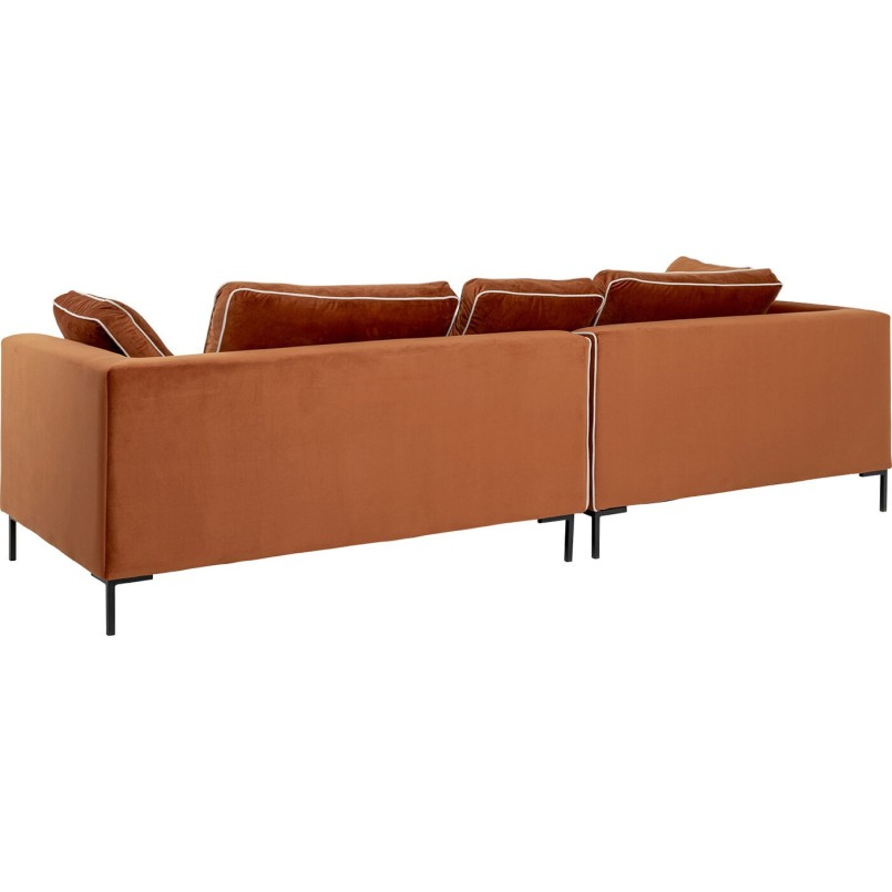 Canapé angle Gianni Pipe marron 290cm gauche