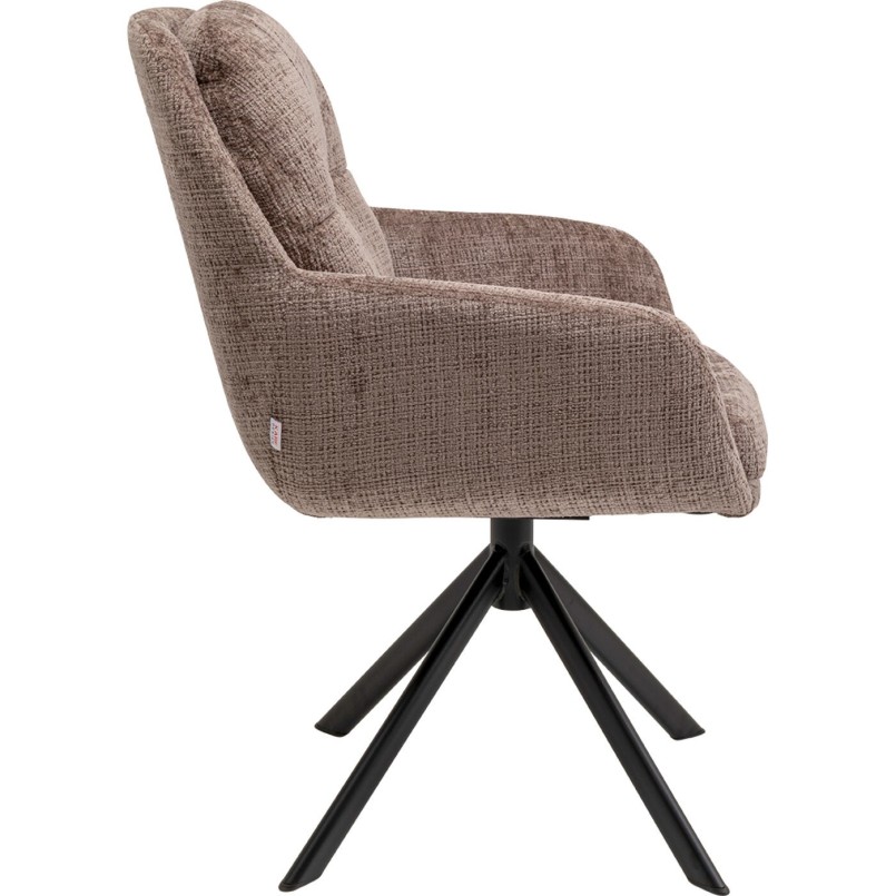 Chaise pivotante Molly taupe