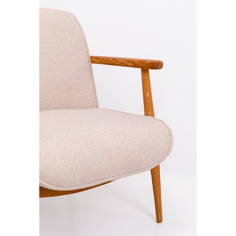 Scandinavian armchair in beige fabric and oak - Susan - Kare Design