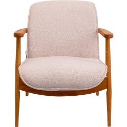 Scandinavian armchair in beige fabric and oak - Susan - Kare Design