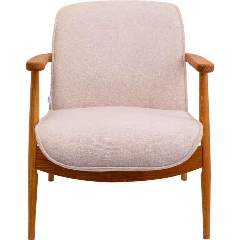 Scandinavian armchair in beige fabric and oak - Susan - Kare Design