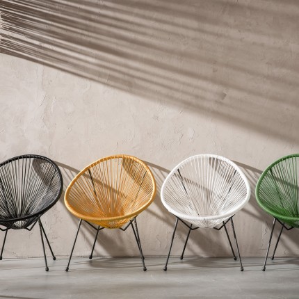 Fauteuil de jardin Acapulco jaune Kare Design