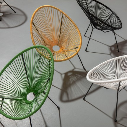 Fauteuil de jardin Acapulco jaune Kare Design