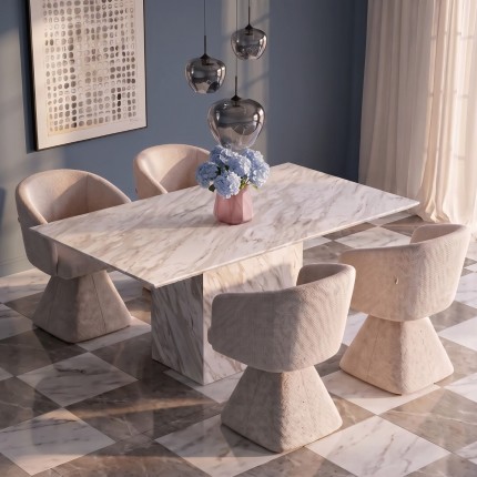 Table Artistico white marble 160x90cm Kare Design