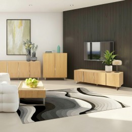 Tapis dégradé gris en vagues - Aura - Kare Design