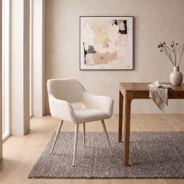 Stoel met armleuningen San Francisco creme Kare Design