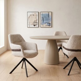Chaise avec accoudoirs pivotante - Olivia - Kare Design