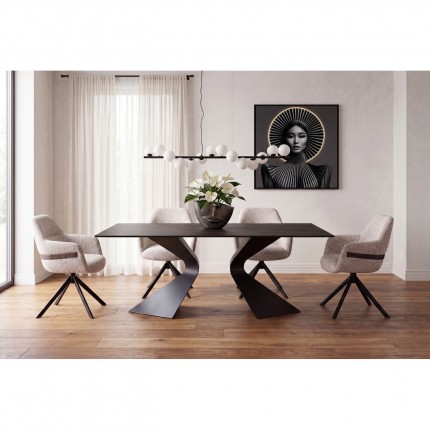 Chaise avec accoudoirs pivotante Olivia Kare Design