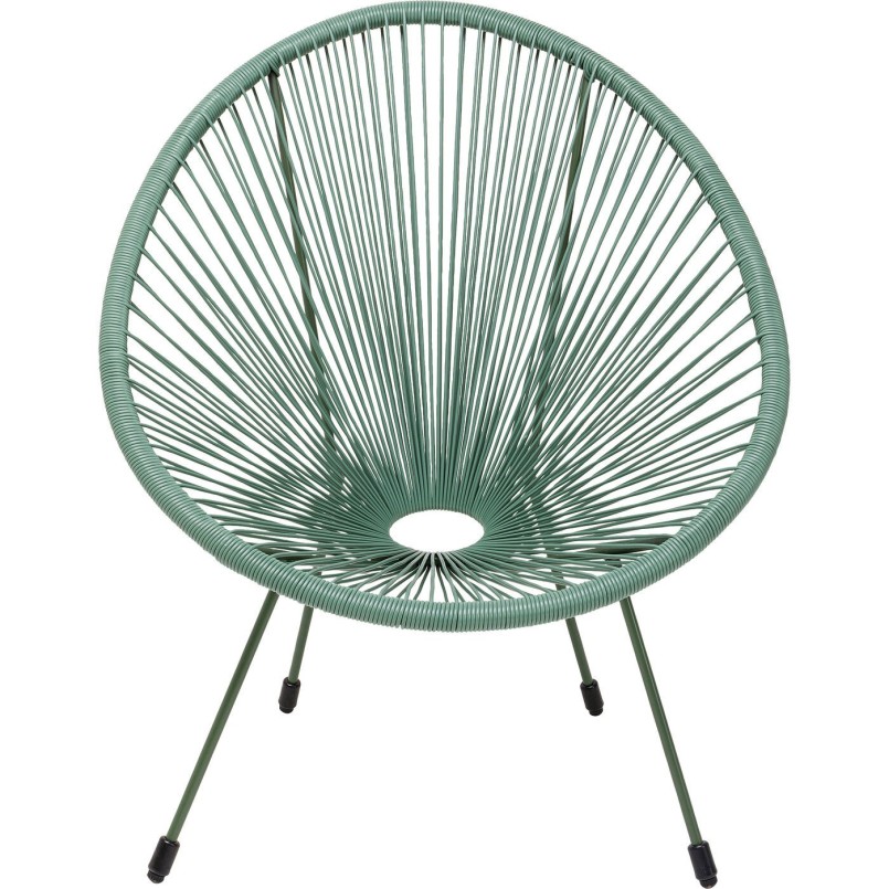 Green garden armchair and side table - Acapulco - Kare Design