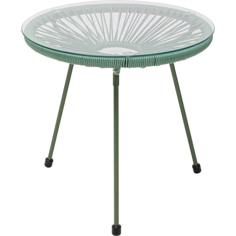 Green garden armchair and side table - Acapulco - Kare Design