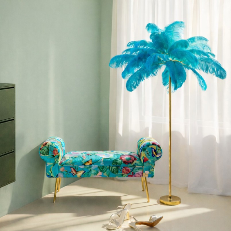 Banc bleu à fleurs - Wing Flower Fever - Kare Design