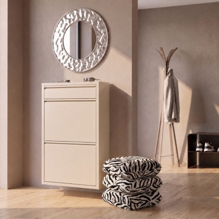 Schoenenkast Caruso creme 2+1 laden Kare Design