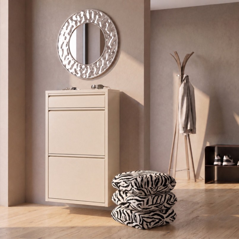 Shoe Container Caruso cream 2+1 drawers Kare Design
