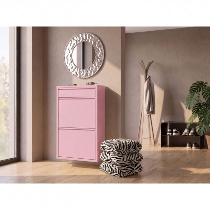 Schoenenkast Caruso roze 2+1 laden Kare Design
