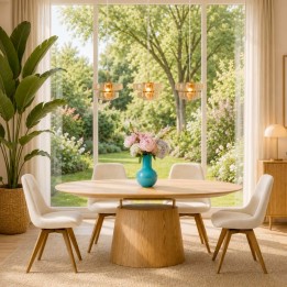 Extension Table Benvenuto oval oak Kare Design