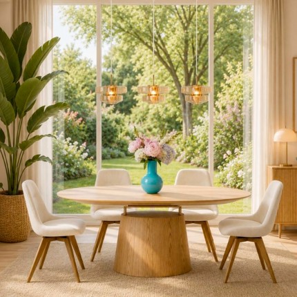 Uitschuifbare Eettafel Benvenuto ovaal eik Kare Design