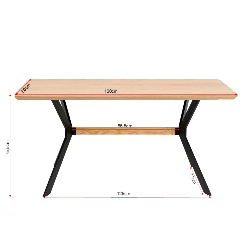 Table en chêne et acier - Midtown - Kare Design
