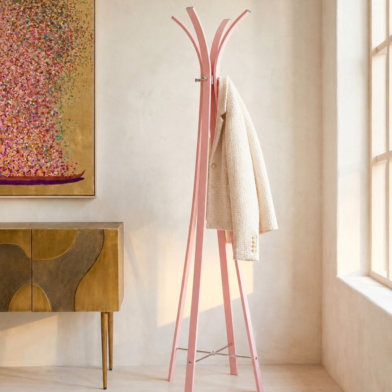Portemanteau en acier rose - Libra - Kare Design
