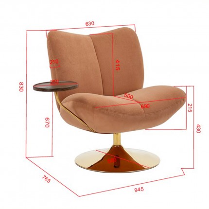 Draaifauteuil Pigalle Kare Design