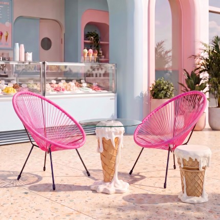 Stool ice cream 38cm vanilla Kare Design