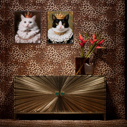 Canvas Picture princess cat black 40x50cm Kare Design