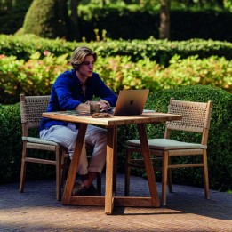 Table de jardin carrée en teck - Ella - Gescova