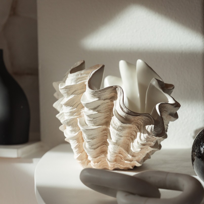 Vase en forme de coquillage blanc - Concha - Kare Design