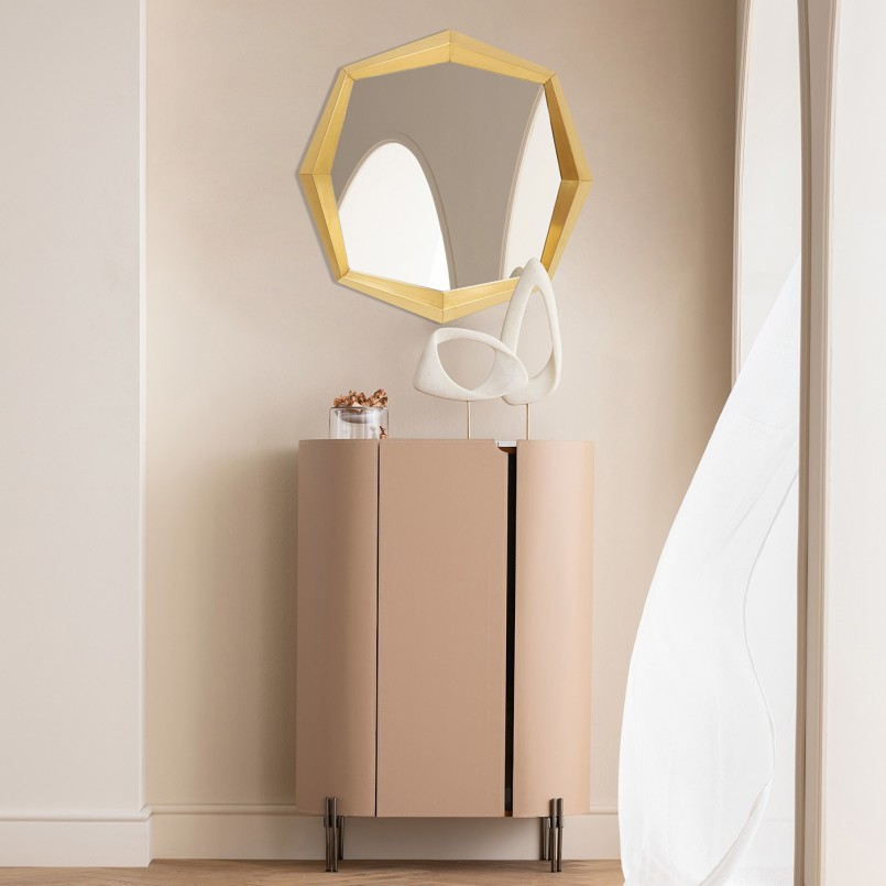Miroir octogonal doré - Octagon - Kare Design