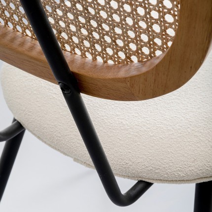 Ensemble table et 2 chaises blanches Bistrot Rosali Kare Design