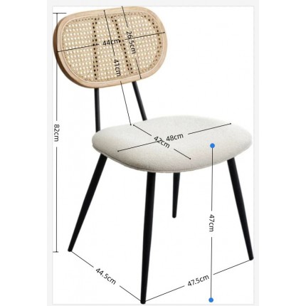 Ensemble table et 2 chaises blanches Bistrot Rosali Kare Design