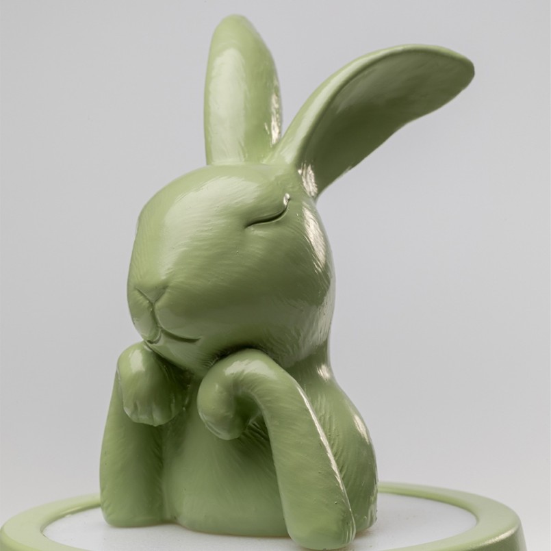 Tafellamp Animal konijn LED 29cm groen matcha Kare Design