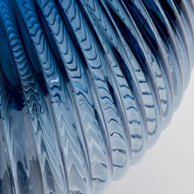 Vase champignon en verre bleu - Daphne - Kare Design