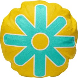 Kussen Icon zon geel en turkoois Kare Design