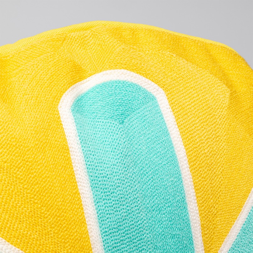 Coussin jaune soleil turquoise - Icon - Kare Design
