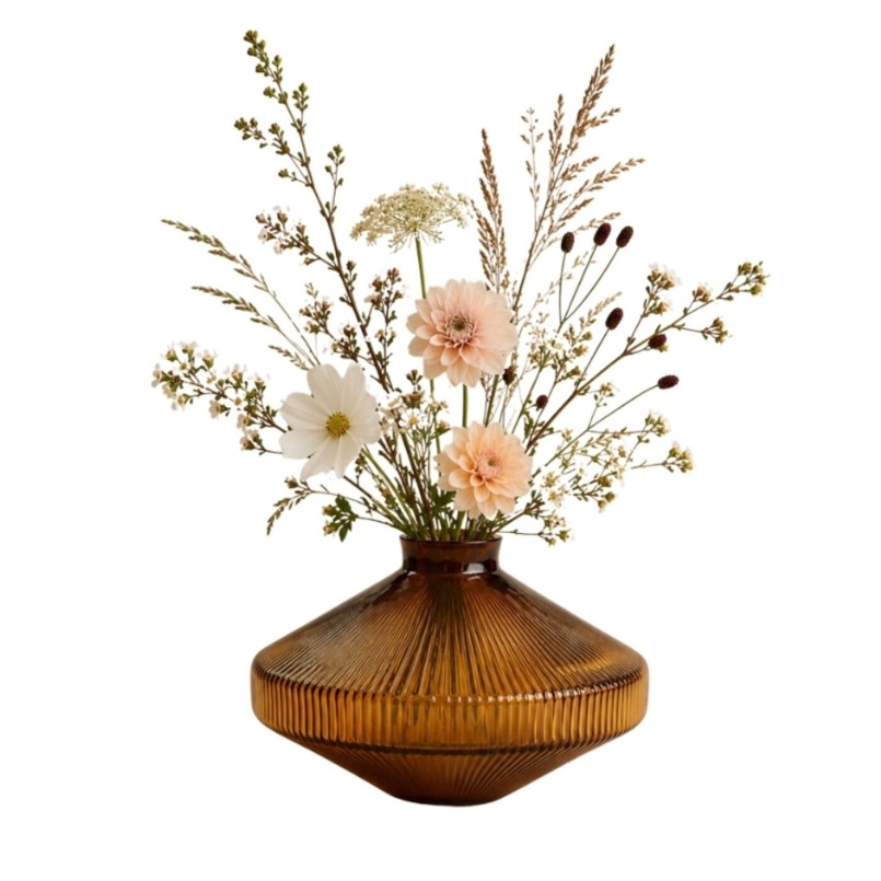 Vaas Daphne bruin 24cm Kare Design